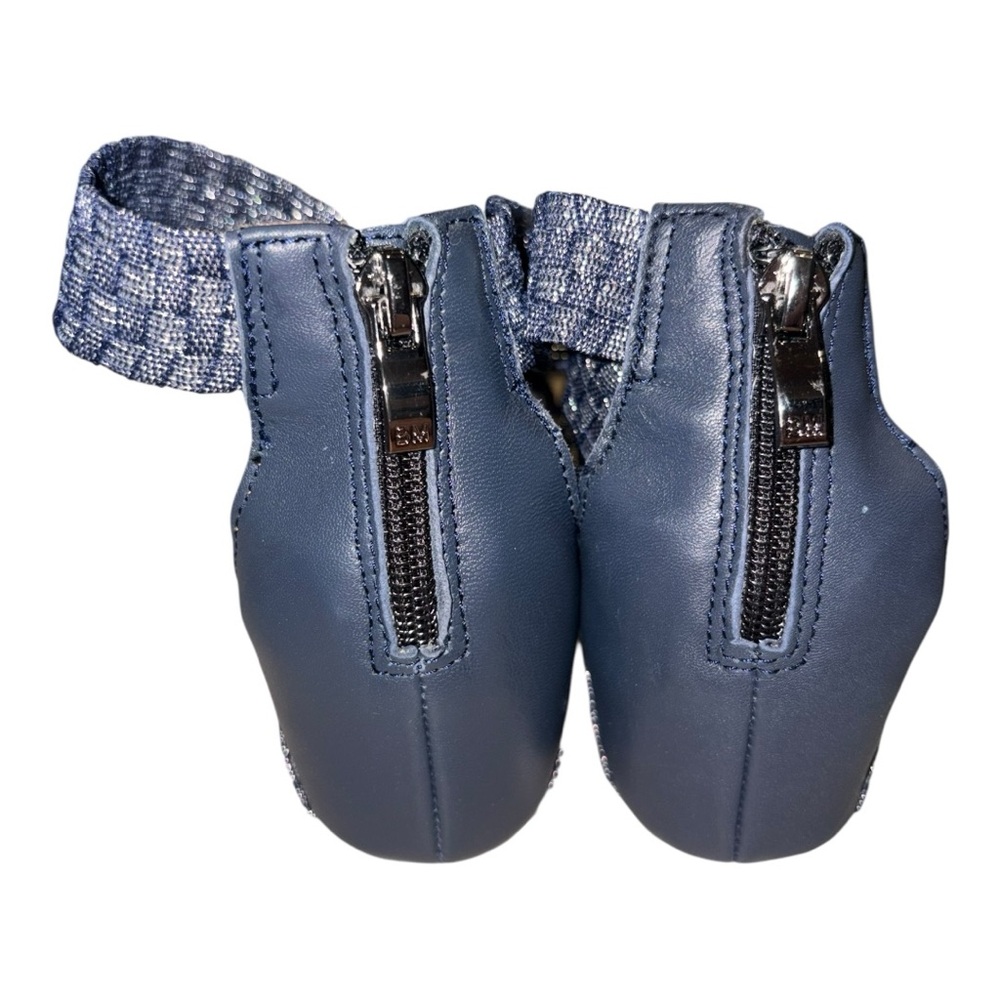 Bernie Mev Woven Stretch Strap Sandals Blue Comfort Travel EU 39 US8 - Picture 4 of 5